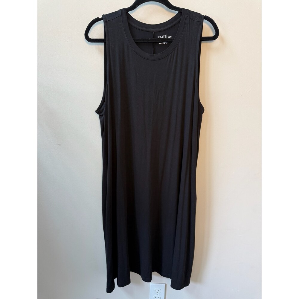 Time and Tru Black Sleeveless Midi Swing Dress Size 3X